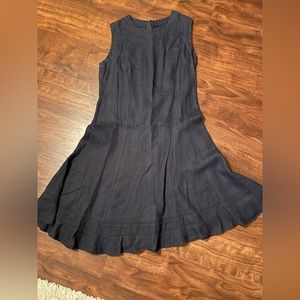 Malvin - dark blue sleeveless linen midi dress